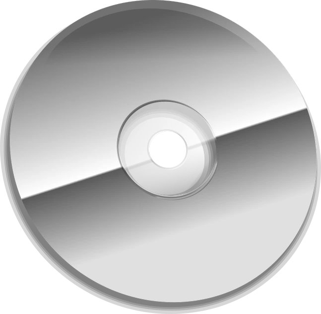 a shiny disc with a hole in the middle, a computer rendering, inspired by Ota Bubeníček, reddit, black and white color, dvd, clip-art, kodak photo