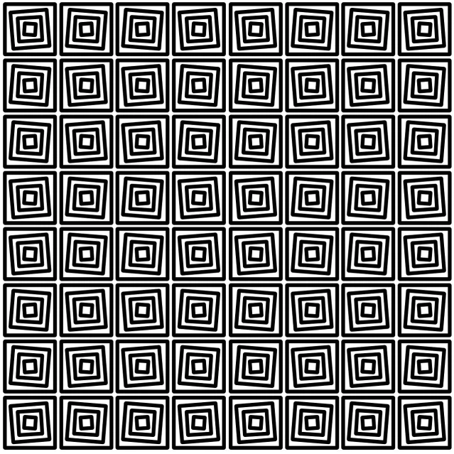 a black and white pattern with squares, inspired by Victor Vasarely, op art, digital art - n 9, gamer, magic eye, subtle pattern