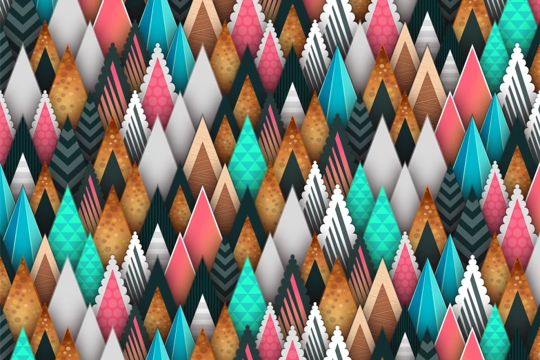 a close up of many different colored ties, vector art, shutterstock, geometric abstract art, jagged metal landscape, brutal shapes high detail 8k, detailed patterned background, multilayer