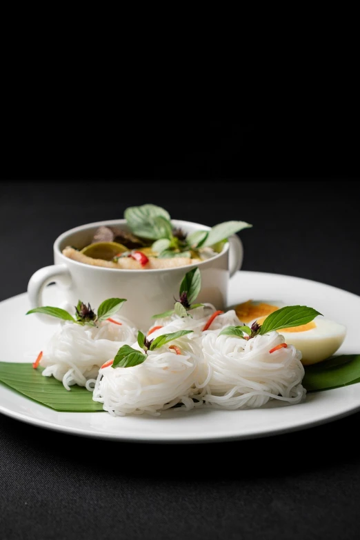 a close up of a plate of food on a table, inspired by Max Buri, award winning food photo, south east asian with long, high detail product photo, full image