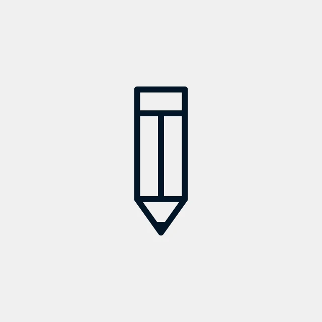 a pencil icon on a white background, lineart, by Alexander Bogen, unsplash, navy, corporate animation style, cory behance hd, instagram story