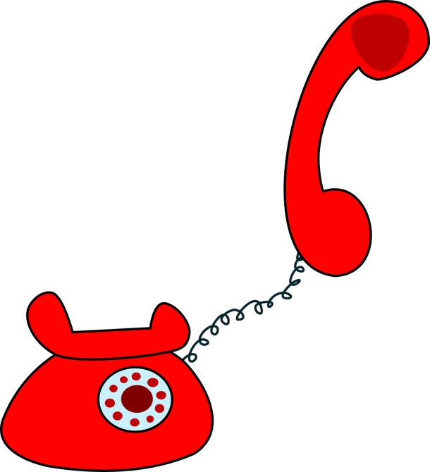 a red phone that is connected to a cord, vector art, by Andrei Kolkoutine, conceptual art, with a black background, funny illustration, random background scene, california;