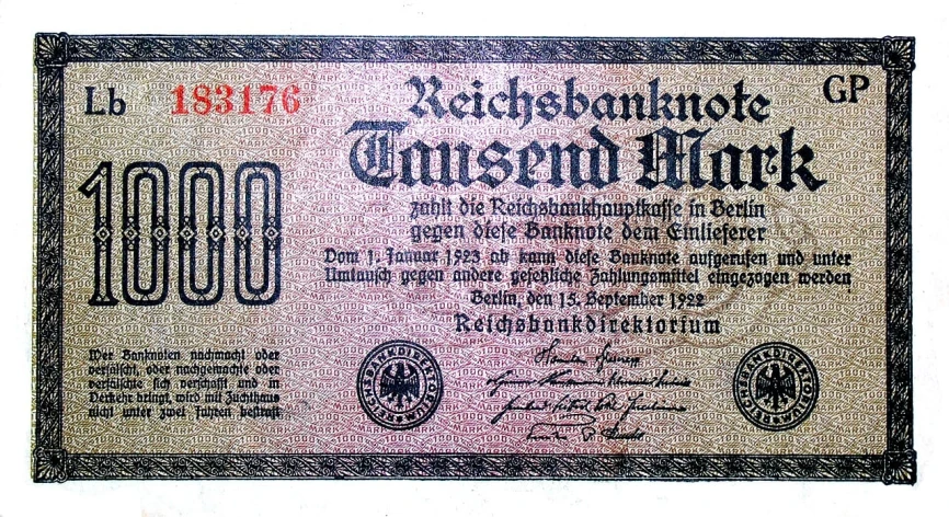 a close up of a bank note on a white background, by Hermann Rüdisühli, in black blue gold and red, year 1 9 2 0, 2 0 yo, 1 0 0 ad