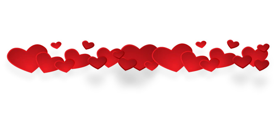 a row of red hearts on a black background, an illustration of, digital art, ad image, an illustration, message, lineless