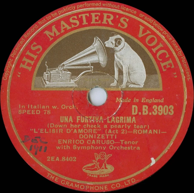 a record label for the master's voice, by Hans Fischer, flickr, italian looking emma, zulu, australia, bow