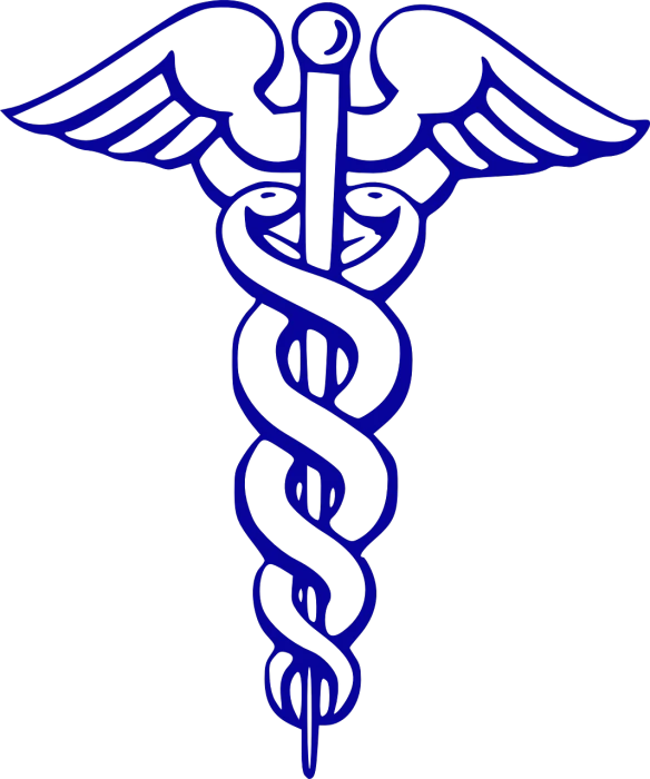 a blue cadus symbol on a black background, by Andrei Kolkoutine, deviantart, symbolism, nurse scrubs, serpent, 1128x191 resolution, tool band art