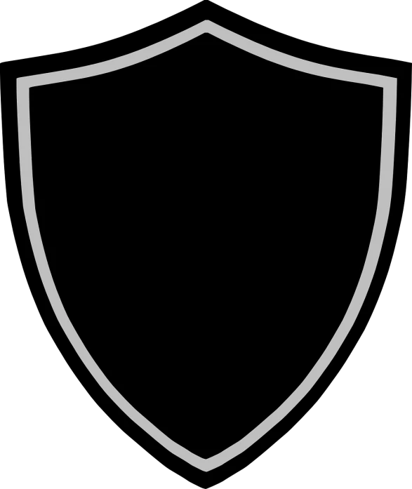 a black and white shield on a black background, vector art, pixabay, symbolism, full body armor, no - text no - logo, contain, simple