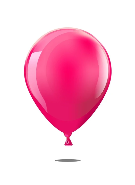 a pink balloon floating in the air on a white background, a digital rendering, happening, tear drop, exciting illustration, rich deep pink, graphic illustration