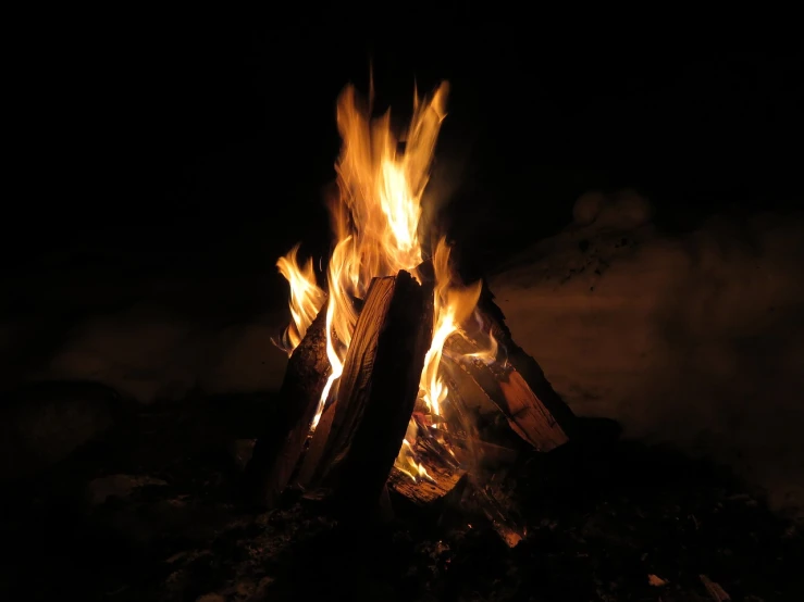 a close up of a fire in the dark, a picture, figuration libre, winter night, night photo, stacked image, high res photo