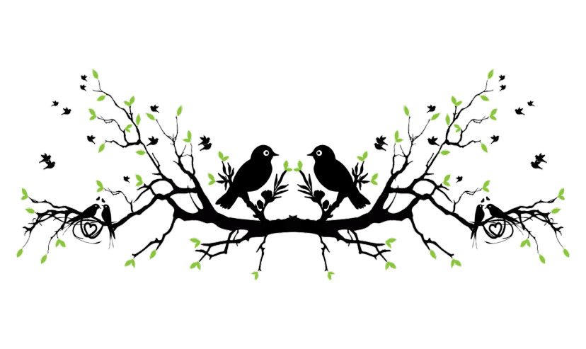 a drawing of a branch with green leaves, a digital rendering, inspired by Michael Deforge, generative art, horror symmetrical face, on black background, harmony of butterfly, wide wide shot