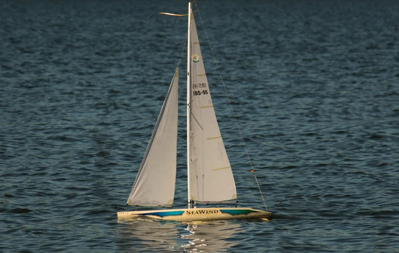a sailboat floating on top of a body of water, a portrait, by Richard Carline, flickr, 1 / 1 6 th scale, savanna, speed, aquamarine