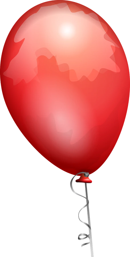 a red balloon with a string attached to it, a raytraced image, digital art, shiny!!, wip, (heart), free