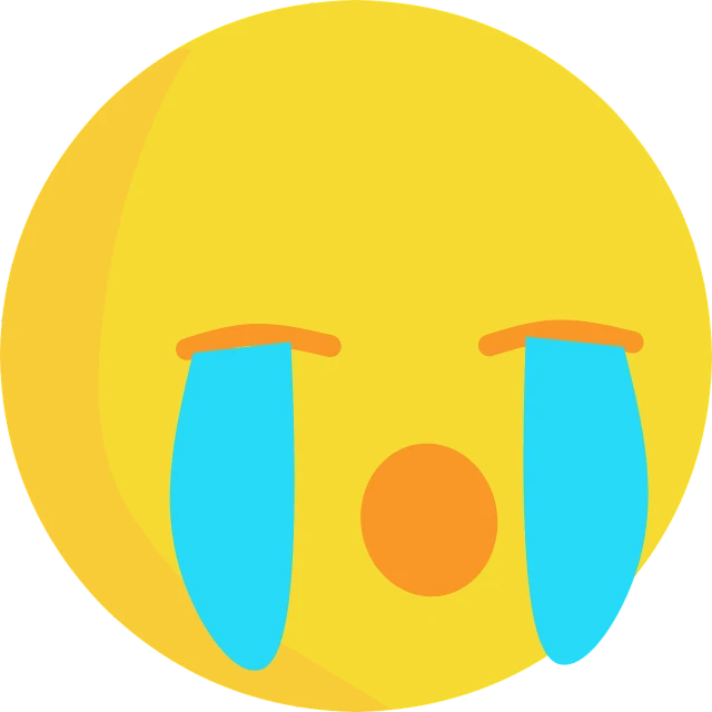a yellow smiley face with blue eyes, a cartoon, reddit, mingei, crying! android! woman, tear drops, sad lonely mellow vibes, circle