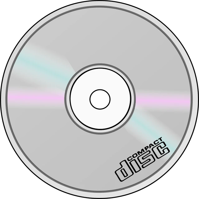 a close up of a disc on a black background, a computer rendering, clip art, jewel case, comical, grey metal body