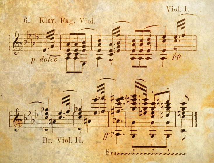 a close up of a sheet of music, by Konrad Klapheck, shutterstock, baroque, 1849, [ digital art, header text”, victor prezio