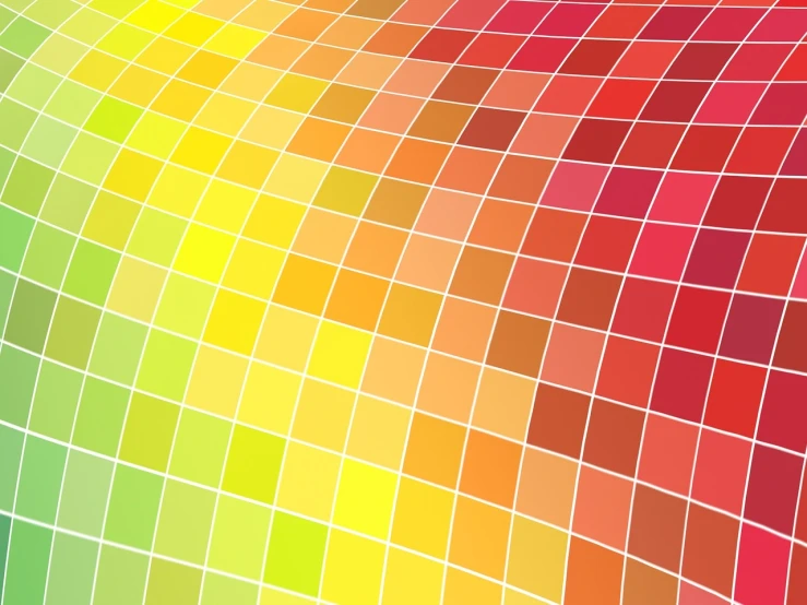 a colorful background with squares of different colors, color field, very detailed curve, gradient red to yellow, made with illustrator, gradient shading