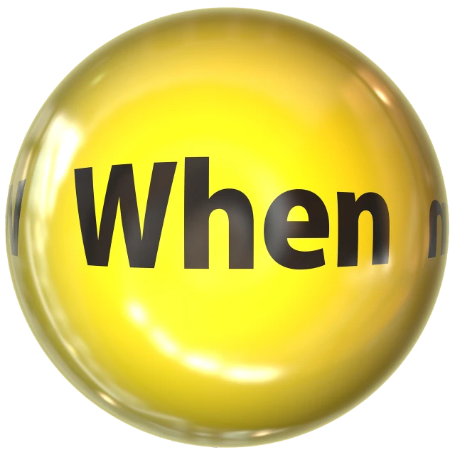 a yellow button with the word when on it, a digital rendering, happening, sphere, funny photo, deep in thought, golden