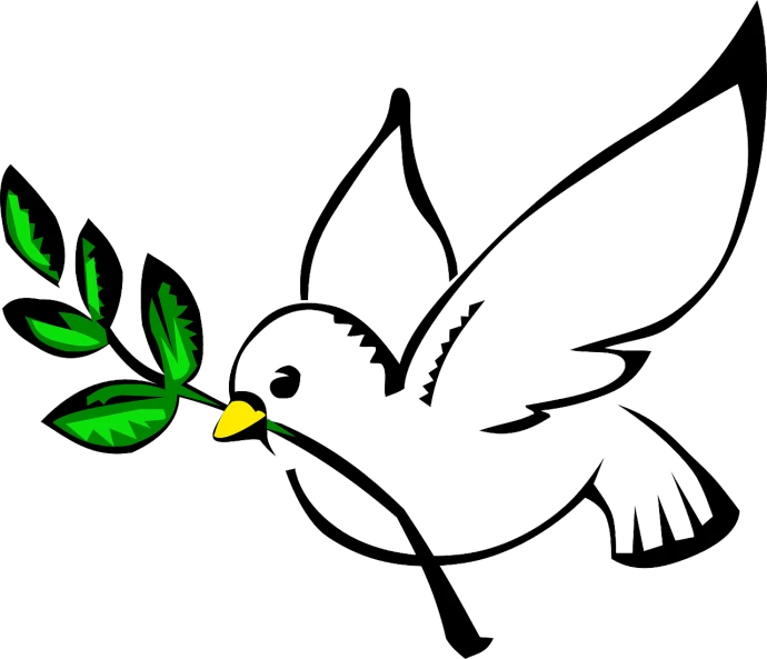 a bird with a leaf in its beak, a screenshot, inspired by Masamitsu Ōta, pixabay, hurufiyya, mspaint, black, love peace and unity, jamaican