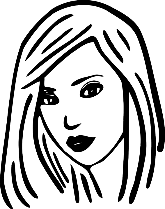 a black and white drawing of a woman's face, lineart, inspired by Andrei Kolkoutine, tumblr, ascii art, made in paint tool sai2, looks like britney spears, black!!!!! background, low quality grainy