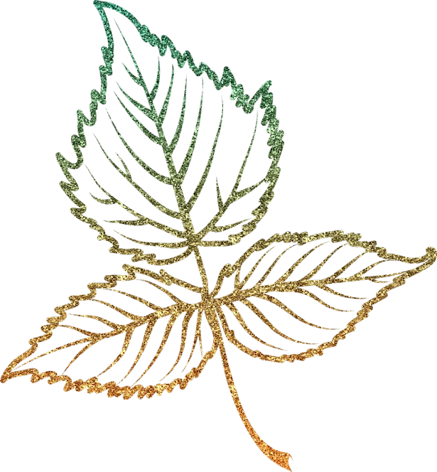 a close up of a leaf on a black background, a digital rendering, inspired by Masamitsu Ōta, digital art, glitter gif, colored woodcut, simple path traced, foil effect