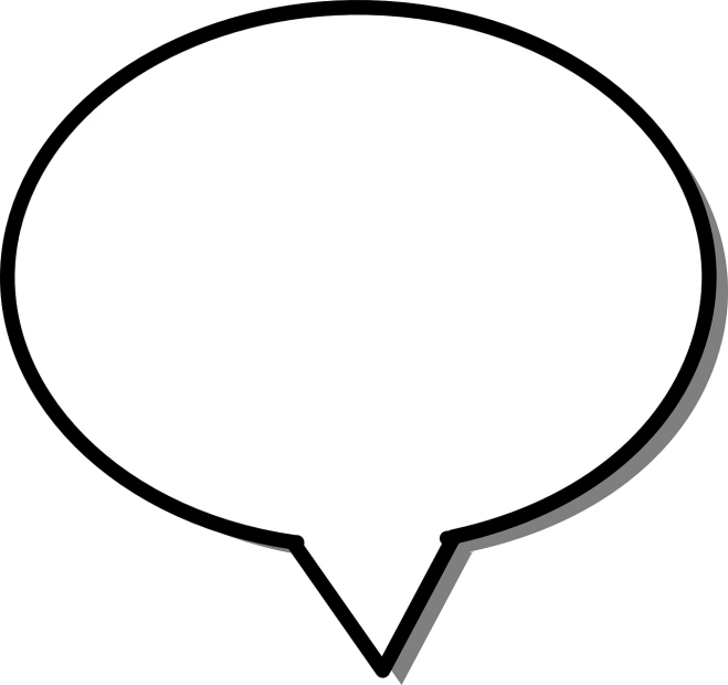 a white speech bubble on a black background, lineart, by Andrei Kolkoutine, deviantart, meeting point, no - text no - logo, quest marker, emoji