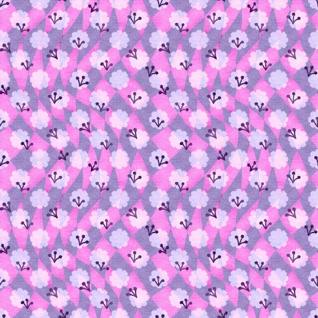 a pattern of pink and purple flowers on a gray background, a digital rendering, inspired by Alfred Manessier, tumblr, lilac bushes, violet ants, pink background, bows
