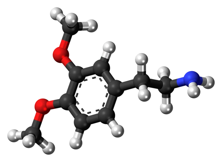 a close up of a molecule on a black background, a digital rendering, by Jon Coffelt, flickr, complex shading, detailed chemical diagram, full image, mesomorph