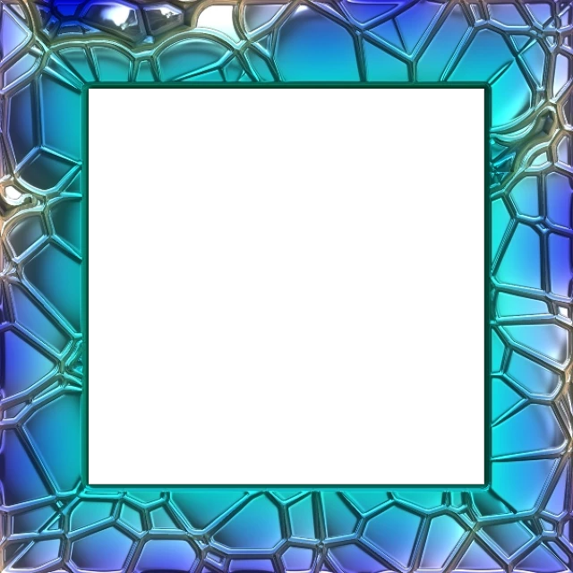 a picture of a picture of a picture of a picture of a picture of a picture of a picture of a picture of a picture of a, a digital rendering, inspired by Gaudi, crystal cubism, ornate border frame, glowing cyan blue plasma, with gradients, cracked glass