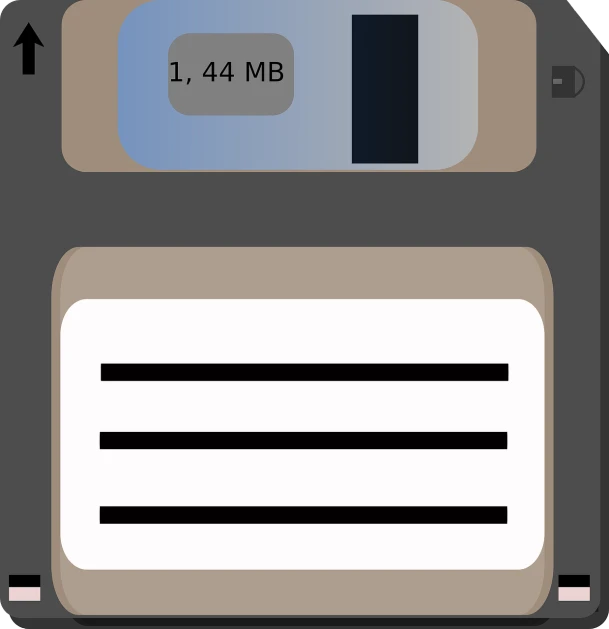 a floppy disk with a sticker on it, a computer rendering, inspired by David B. Mattingly, computer art, wikihow illustration, 2. 5 d illustration, historical record, 1128x191 resolution