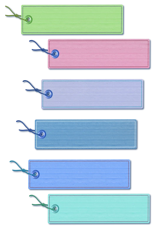 a number of different colored tags on a black background, a digital rendering, by Mac Conner, blue and pink color scheme, no gradients, 2 0 0 4, detailed colored textures