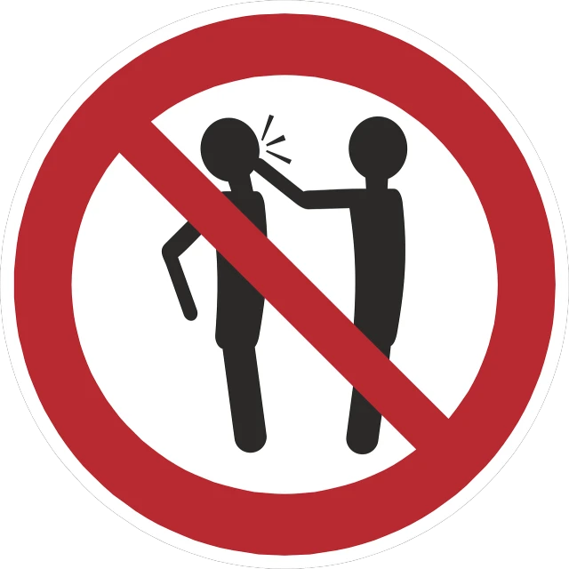 a no talking sign on a black background, a picture, by Odhise Paskali, pixabay, antipodeans, people fighting, no helmet!!!!, logo without text, stick