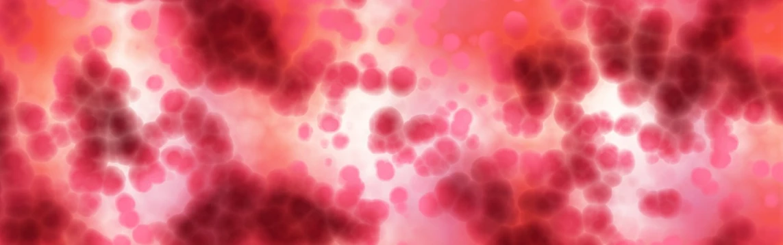 a close up of a red and white background, an illustration of, pustules, blurry and dreamy illustration, molecules, covered in pink flesh
