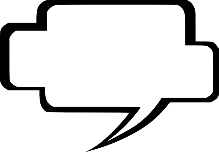 a black and white speech bubble on a white background, vector art, deviantart, rasquache, - h 8 0 4, dialog text, png, minimalistic art