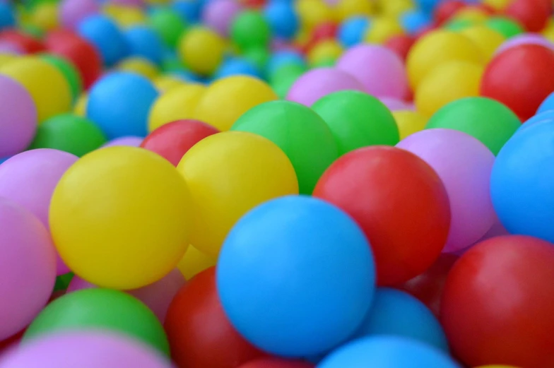 a ball pit filled with lots of colorful balls, a picture, pexels, color field, balloon, circus background, full of colour w 1024, celebration