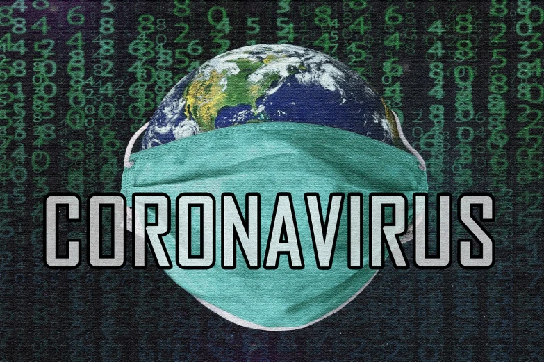 a globe with a mask over it that says coronavirus, inspired by Igor Morski, green visor, medical stitches vaporwave, profile picture, crunchyroll