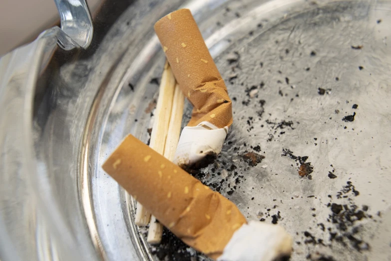 a close up of two cigarettes in an ashtray, happening, portlet photo, 2 0 1 0 photo