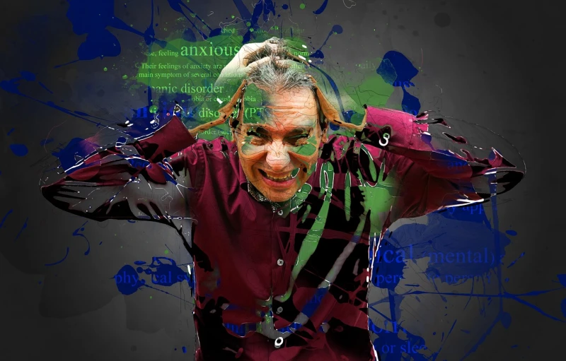 a close up of a person holding a tennis racquet, inspired by John Cale, digital art, man screaming, george soros full body shot, splashed with graffiti art, tinnitus