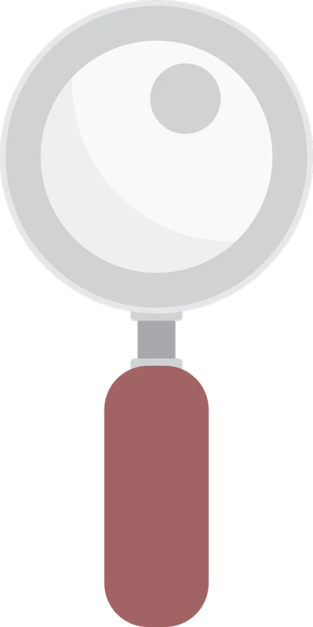 a frying pan sitting on top of a frying pan, concept art, pixabay, minimalism, lamp ( ( ( mirror ) ) ) ), flat color, magnified, zoomed in