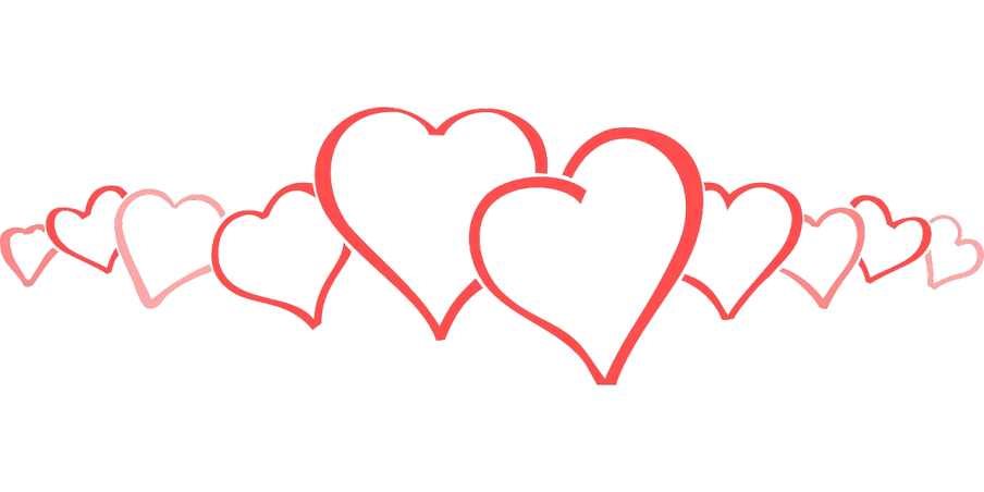 a group of red hearts on a black background, a picture, hurufiyya, ¯_(ツ)_/¯, - signature, four, to