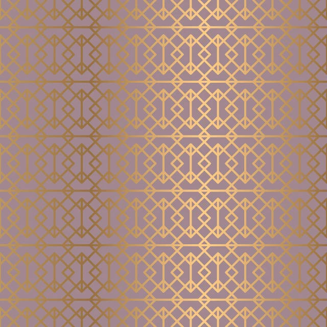 a close up of a wall with a pattern on it, a digital rendering, inspired by Katsushika Ōi, shutterstock, art deco, mauve background, gold and steel intricate, seamless pattern, grid and web