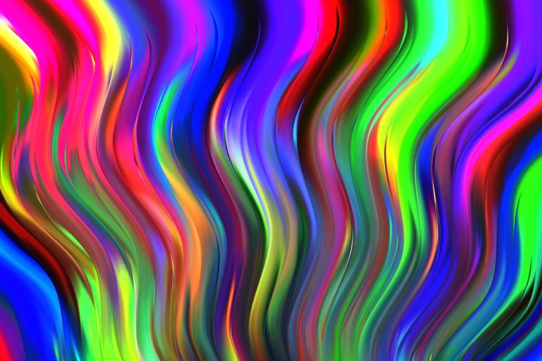 a multicolored background with wavy lines, inspired by Morris Louis Bernstein, shutterstock, abstract illusionism, colorized neon lights, psychedelic dripping colors, made entirely from gradients, glossy flecks of iridescence