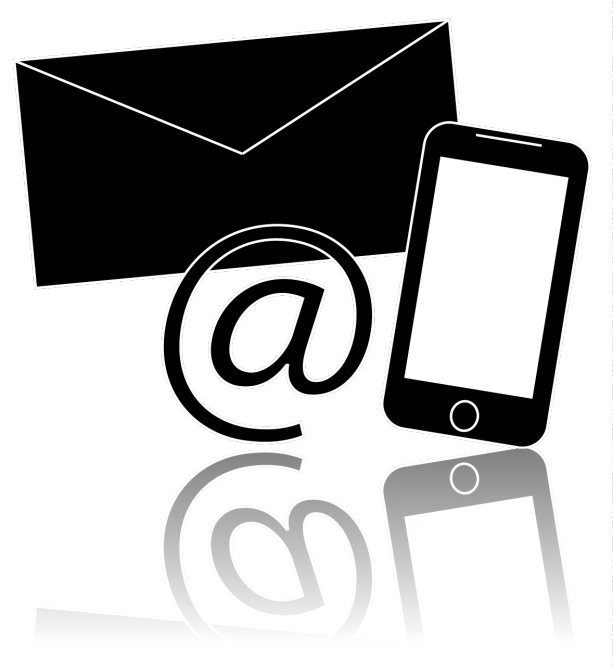 a couple of cell phones sitting next to each other, a diagram, by Andrei Kolkoutine, pixabay, computer art, email, black!!!!! background, icon black and white, iphone screenshot