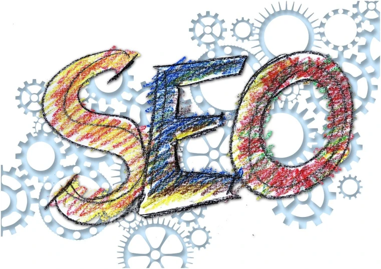 a drawing of the word seo surrounded by gears, by Maksimilijan Vanka, trending on pixabay, high quality colored sketch, wrench, white bg, scaly