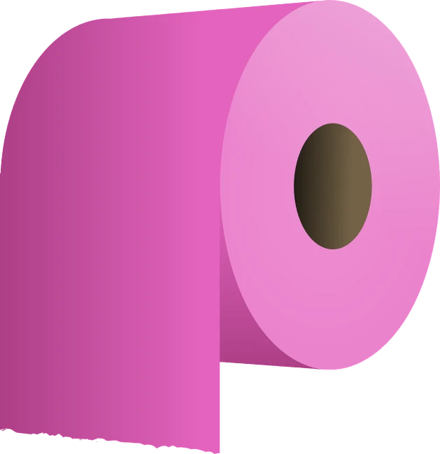 a roll of pink toilet paper on a black background, a digital rendering, clipart, summer morning, various colors, omori