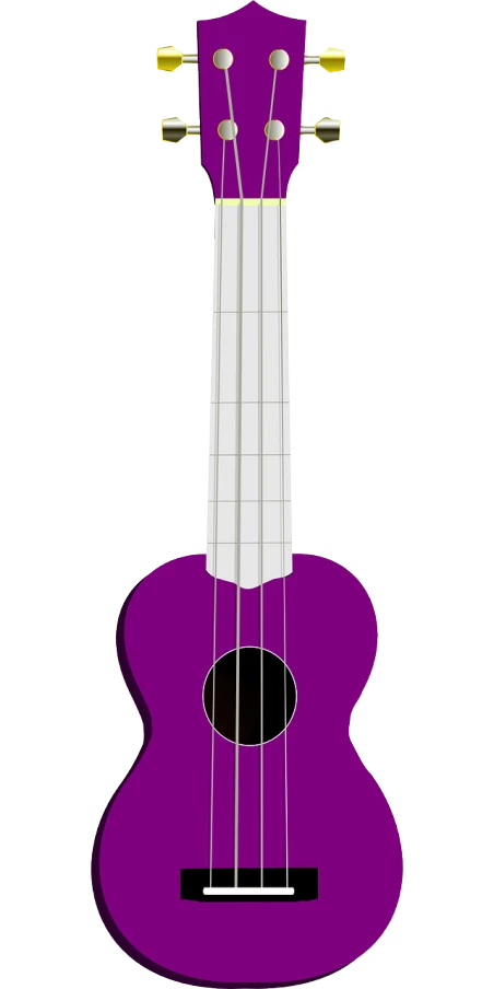 a purple ukulele on a white background, an illustration of, inspired by Shūbun Tenshō, full lenght view, cad, patrick, pepper