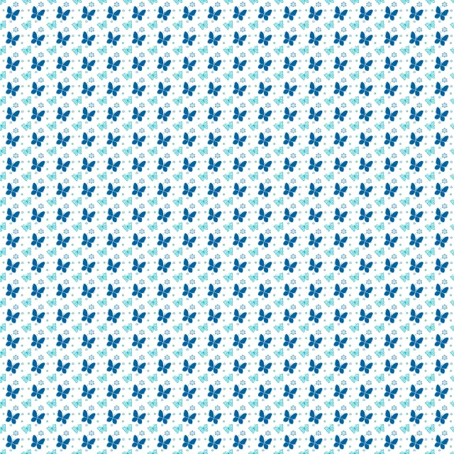 a blue and white pattern on a white background, by Shinji Aramaki, deviantart, butterfly pop art, tileset, simplistic, front side view full sheet