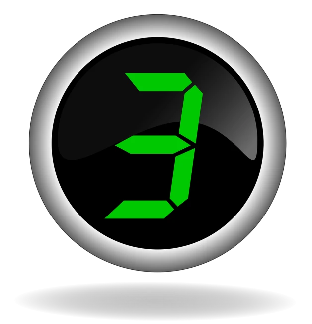a green digital clock on a black background, deviantart, 3 heads, r-number, 3 colors, e3