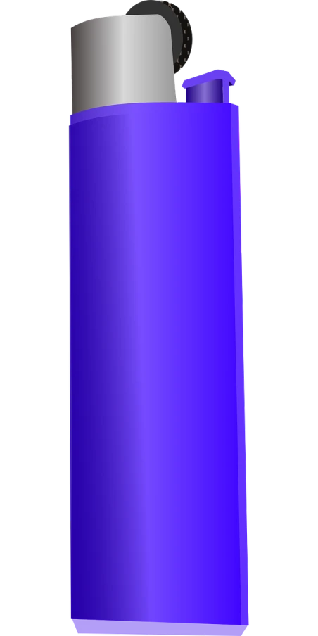 a purple lighter on a black background, a raytraced image, by Barnett Newman, polycount, blue: 0.5, pillar, opengl, straight dark outline