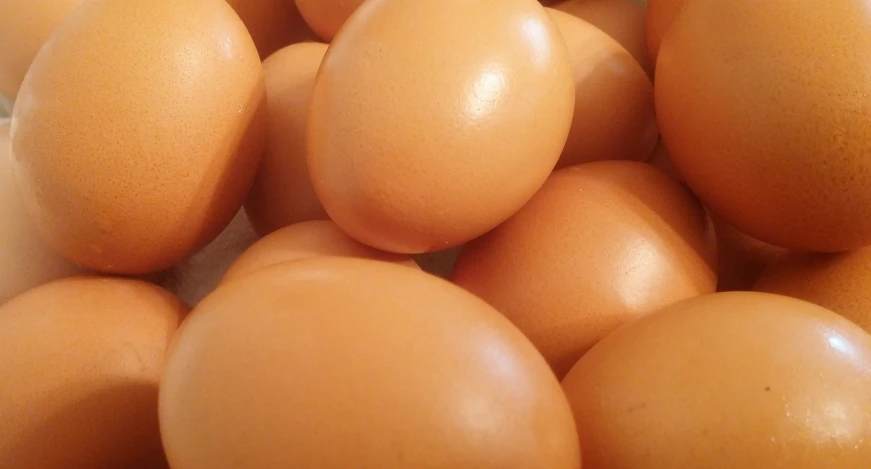 a white bowl filled with lots of brown eggs, a picture, by Linda Sutton, bauhaus, closeup - view, perfect shading, kek, soft