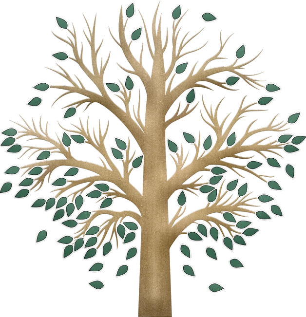 a paper cut of a tree with leaves, a digital rendering, conceptual art, enamel, vignette illustration, graphic detail, colourised